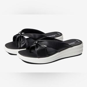 Clarks Women's Black Slide Sandals